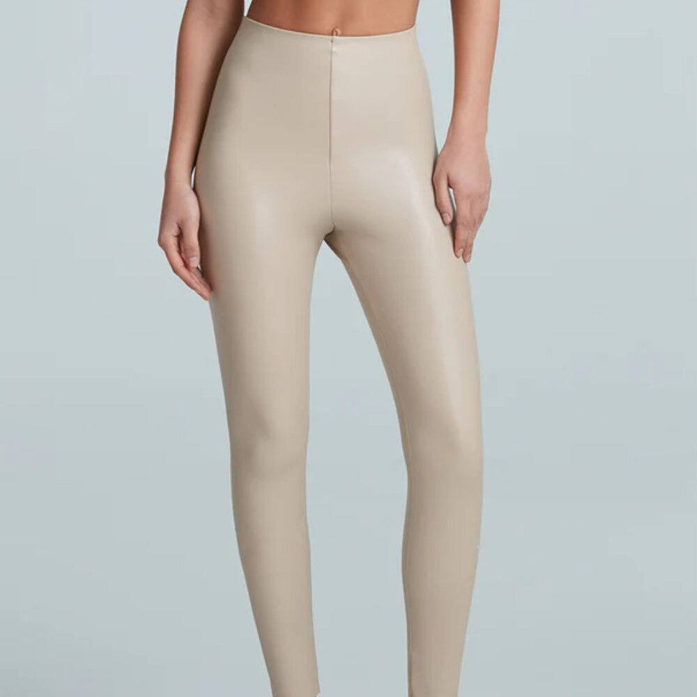 Commando Faux Leather Leggings in Sand
